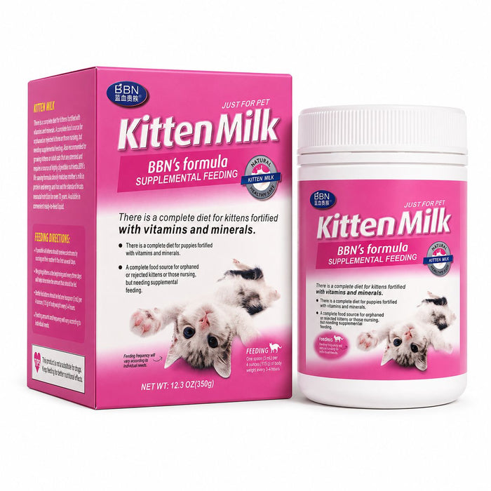 BBN Just For Pet Kitten Milk Formula - 350g Supplemental Feeding Powder - Otloubnow