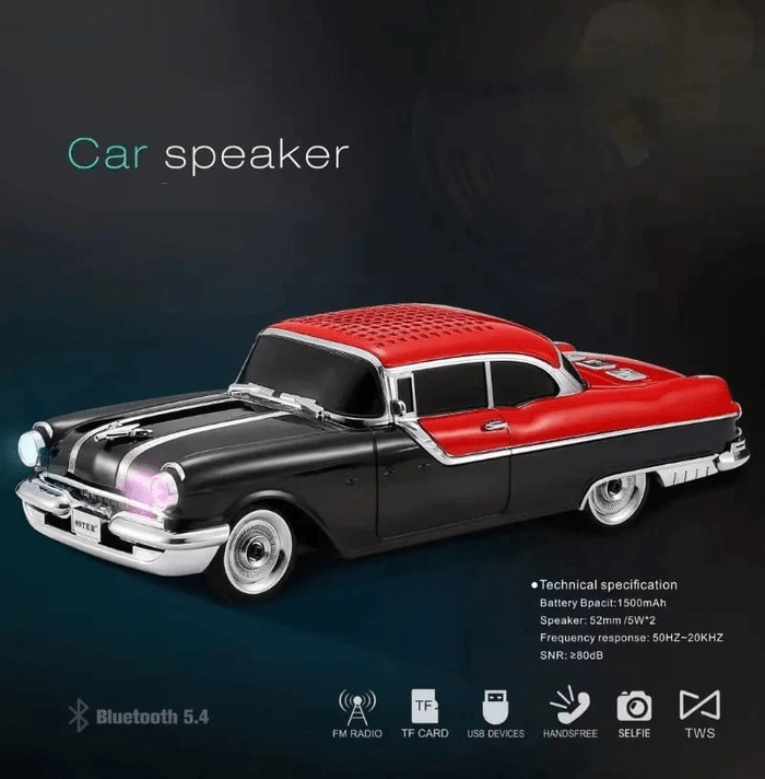 Bluetooth Speaker Vintage Car Ws - 598 10w - Otloubnow