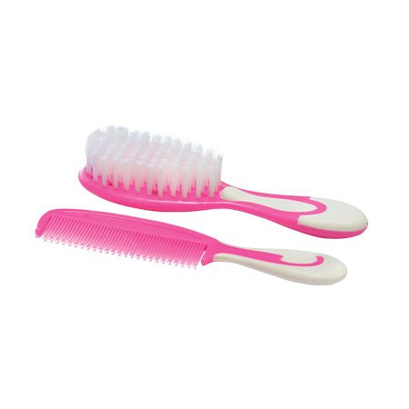 brush & comb set Soft Brush, Rounded Comb - Otloubnow