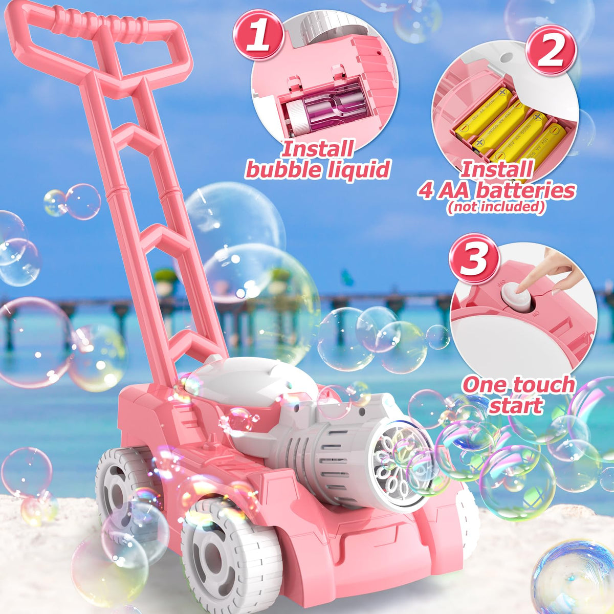 Bubble cart - pink - Otloubnow