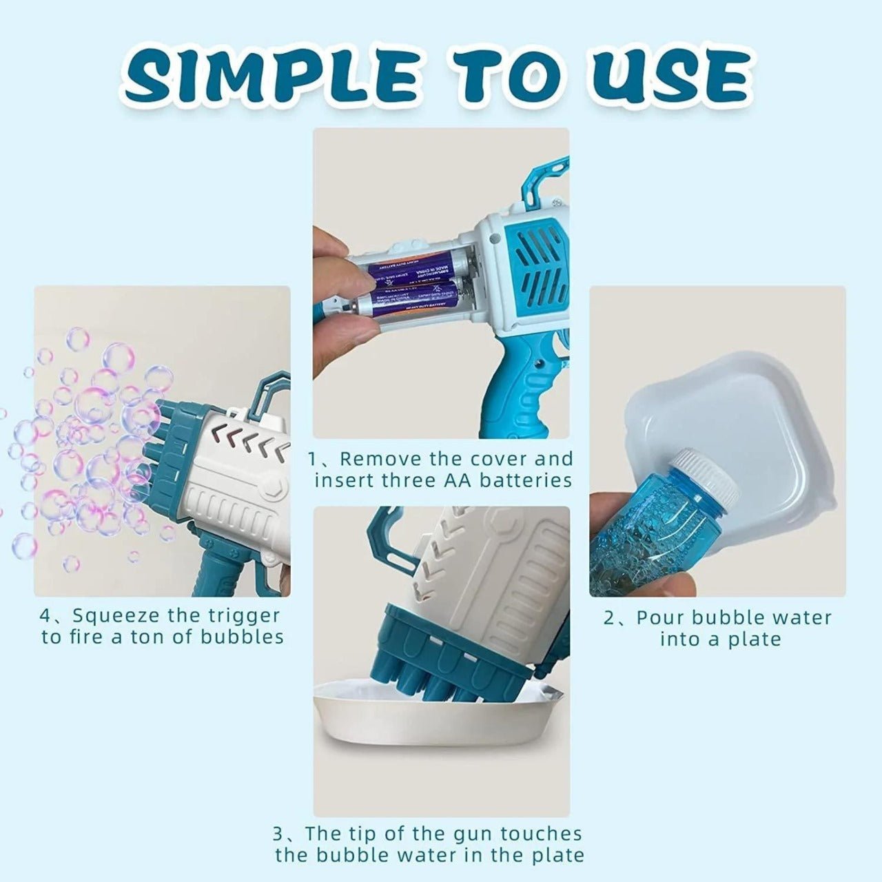 Bubble gun rocket launcher 25 holes - Otloubnow