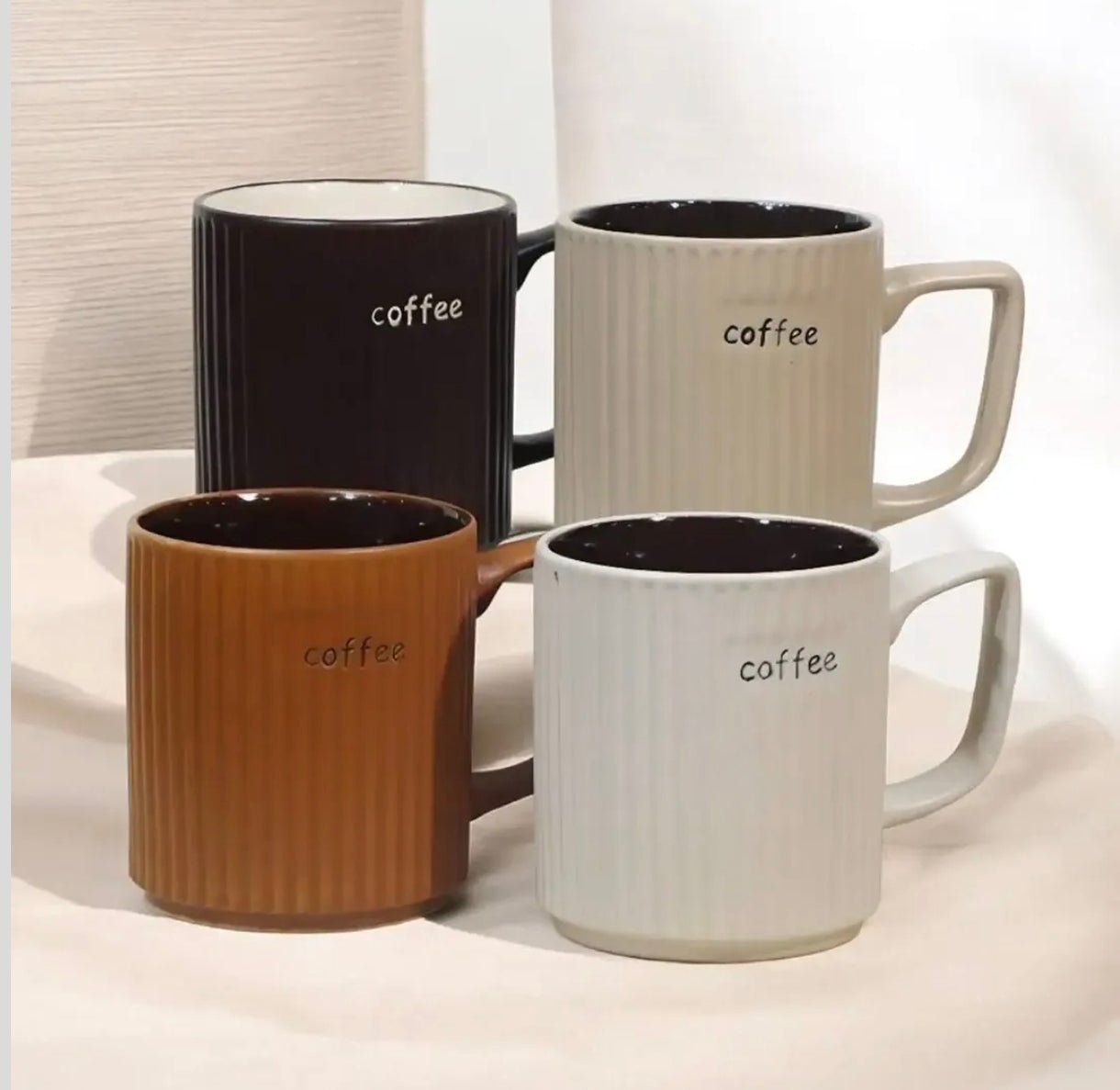 Ceramic coffee mugs - set of 4 - Otloubnow