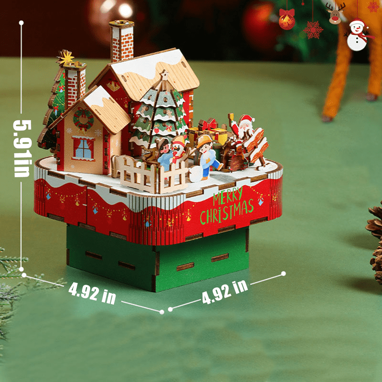 Christmas scene music box and 3D puzzle - Otloubnow
