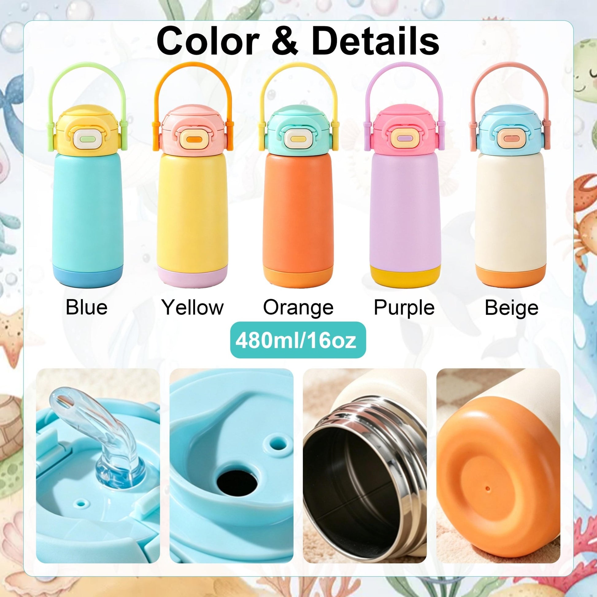 Colorful stainless steel bottle - Otloubnow