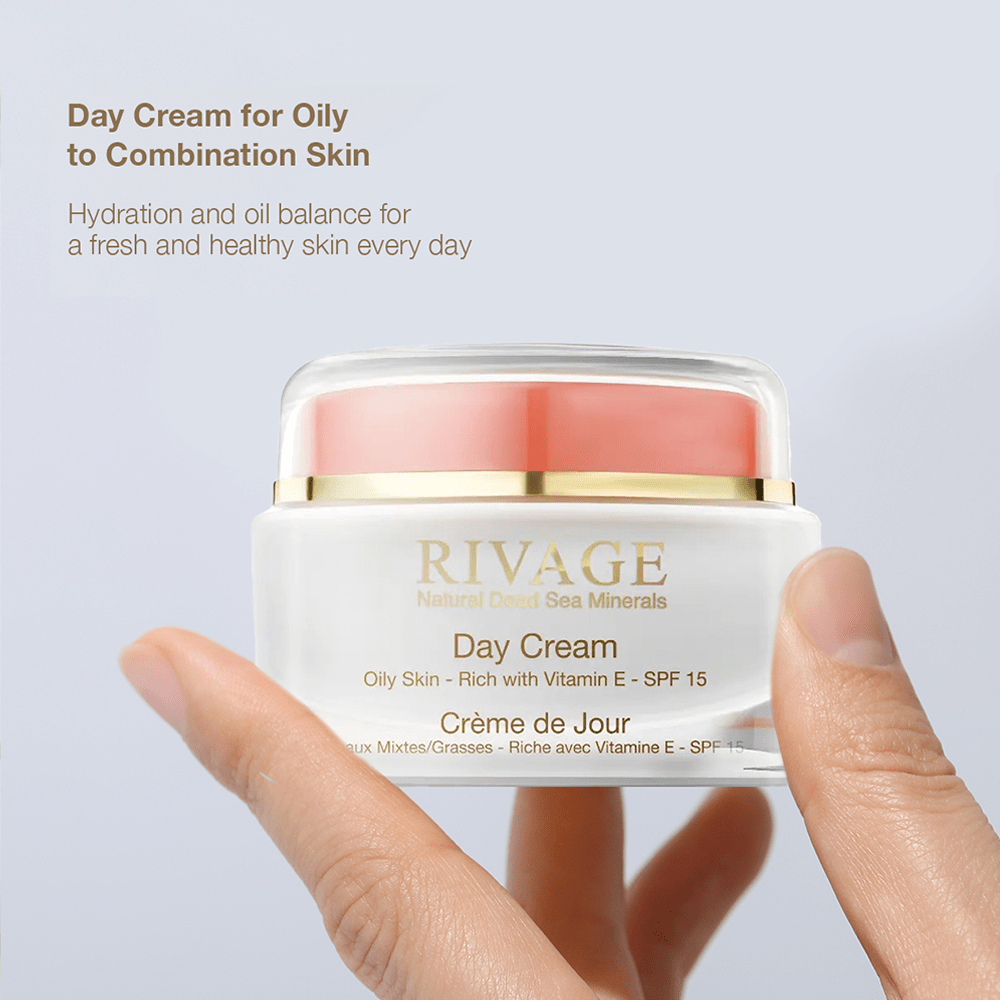 Day Cream with Vitamin E for Oily Skin - SPF 15 - Jar 50ml - Otloubnow
