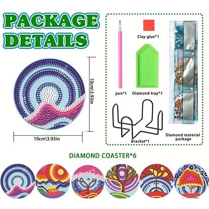 Diamond painting coaster set - Otloubnow