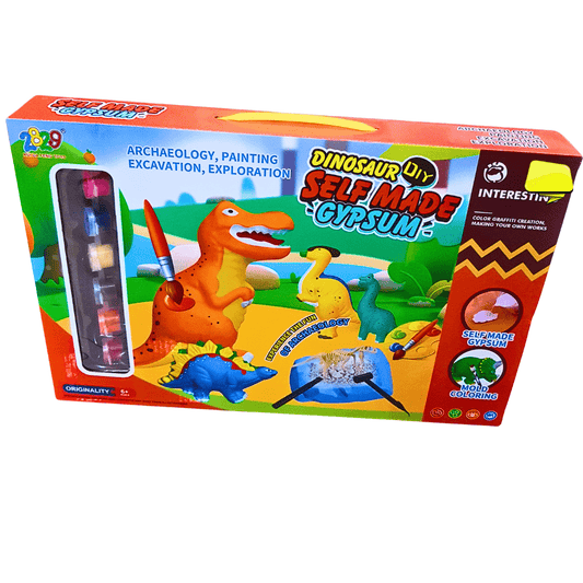 DIY gypsum dinosaur set - Otloubnow