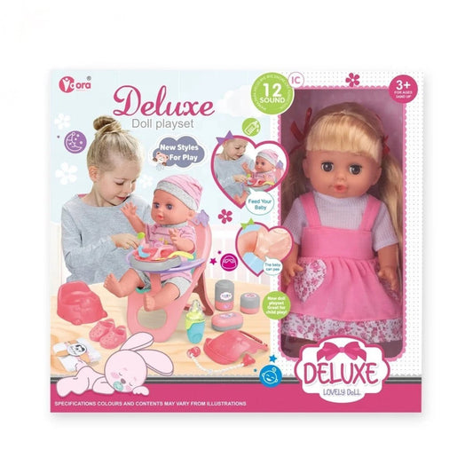 Doll set with high chair and accessories - Otloubnow