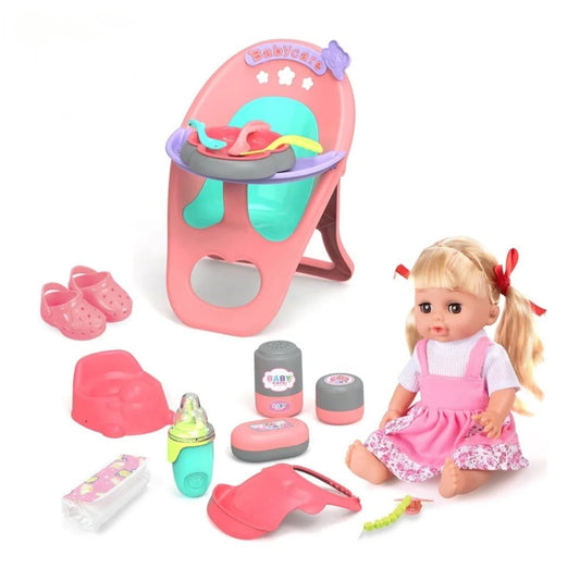Doll set with high chair and accessories - Otloubnow