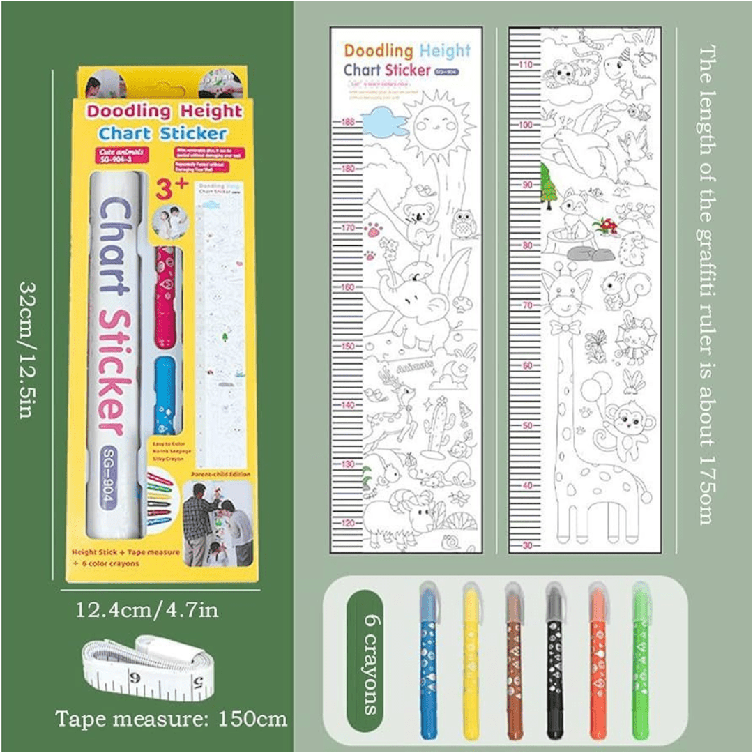 Doodling height chart - animals - Otloubnow