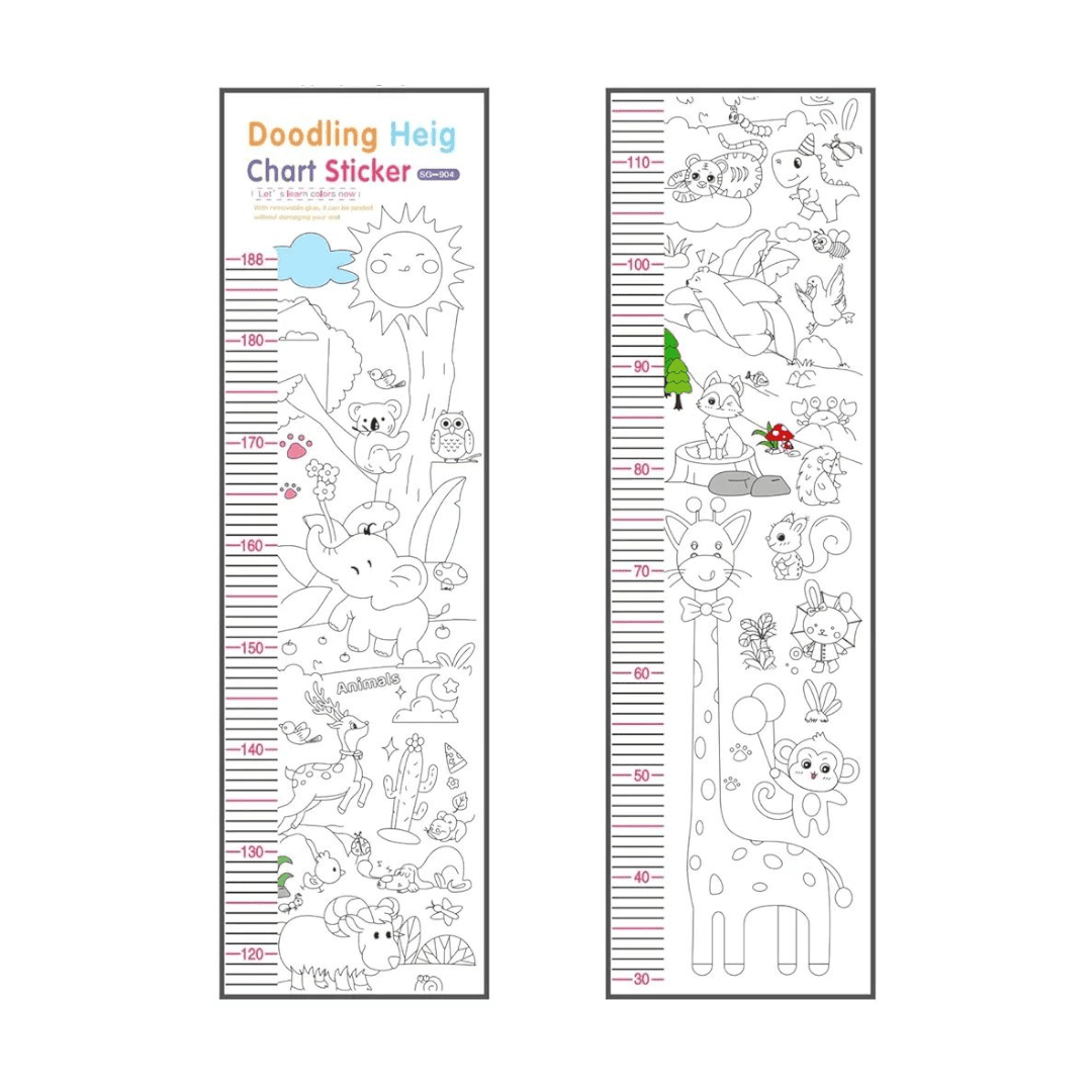 Doodling height chart - animals - Otloubnow