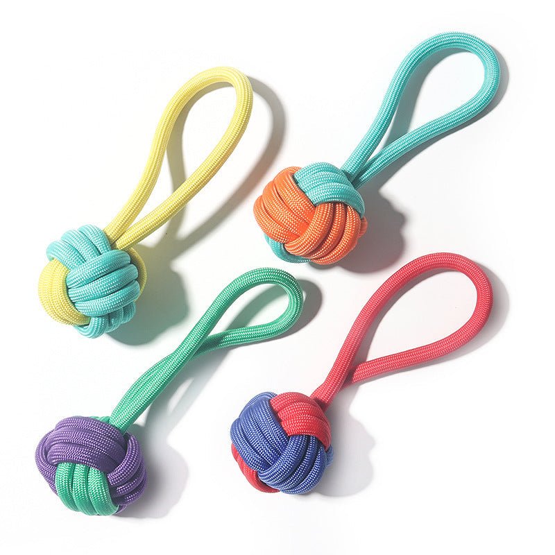 Durable Eco - Friendly Dog Toy Knot Rope with Ball - Otloubnow