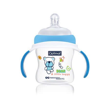 Extra Wide Neck Feeding Bottle With Handle 150ml - Otloubnow