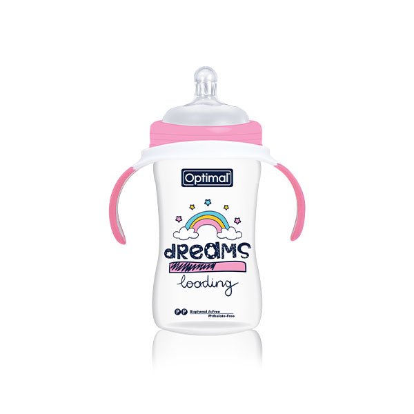 Extra Wide Neck Feeding Bottle With Handle 240ml - Otloubnow