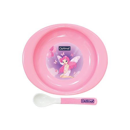 Feeding Plate With Silicone tip spoon (4m+) - Otloubnow