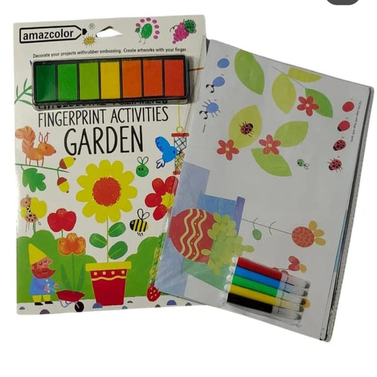 Fingerprint activity book - Garden - Otloubnow