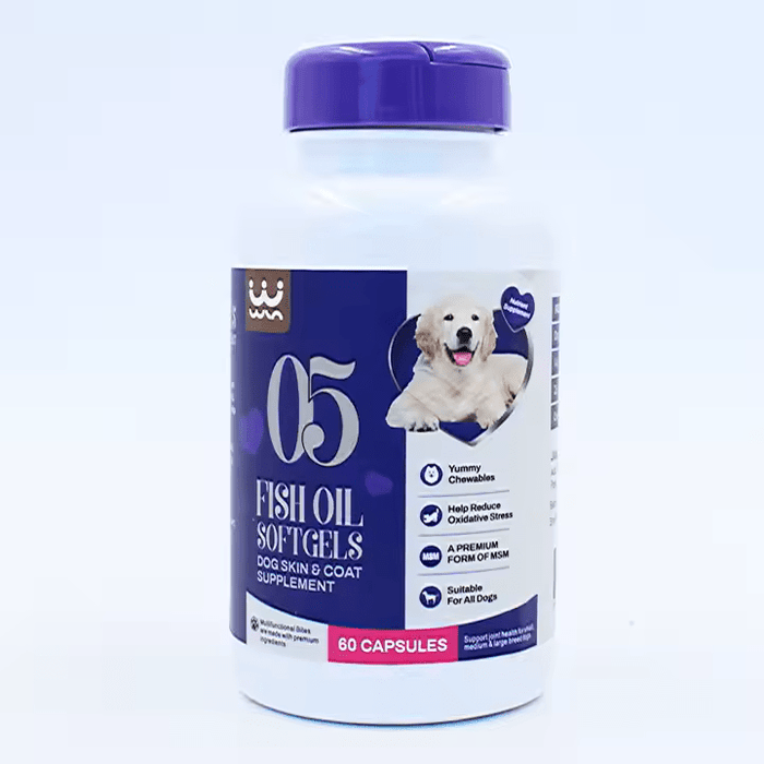 Fish Oil Soft Gels for Dogs - Skin & Coat Supplement - Otloubnow