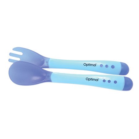Flexible Silicone Spoon & Fork (4m+) - Otloubnow