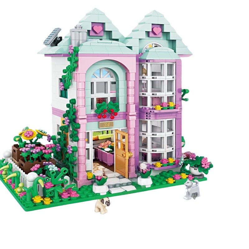 Flower house blocks set - Otloubnow
