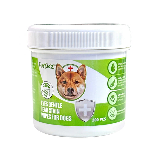 Furkidz Dog Tear Stain Wipes - 200 Pack Eye Cleaner - Otloubnow