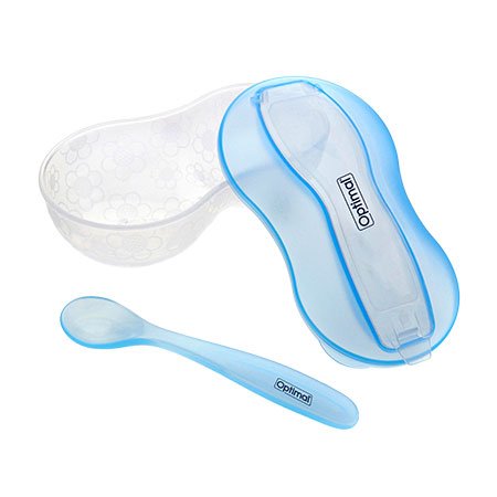 Grinding Feeding Bowl With Spoon (4m+) - Otloubnow