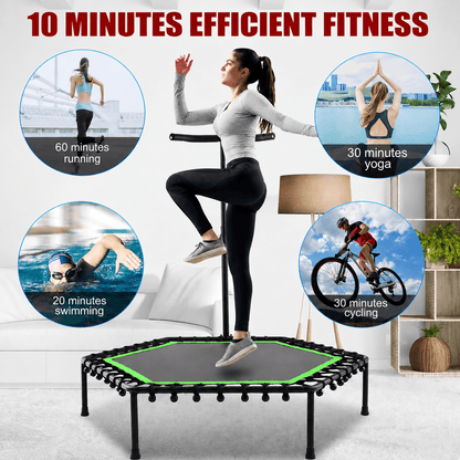 Hexagon Indoor Trampoline with handles - Otloubnow