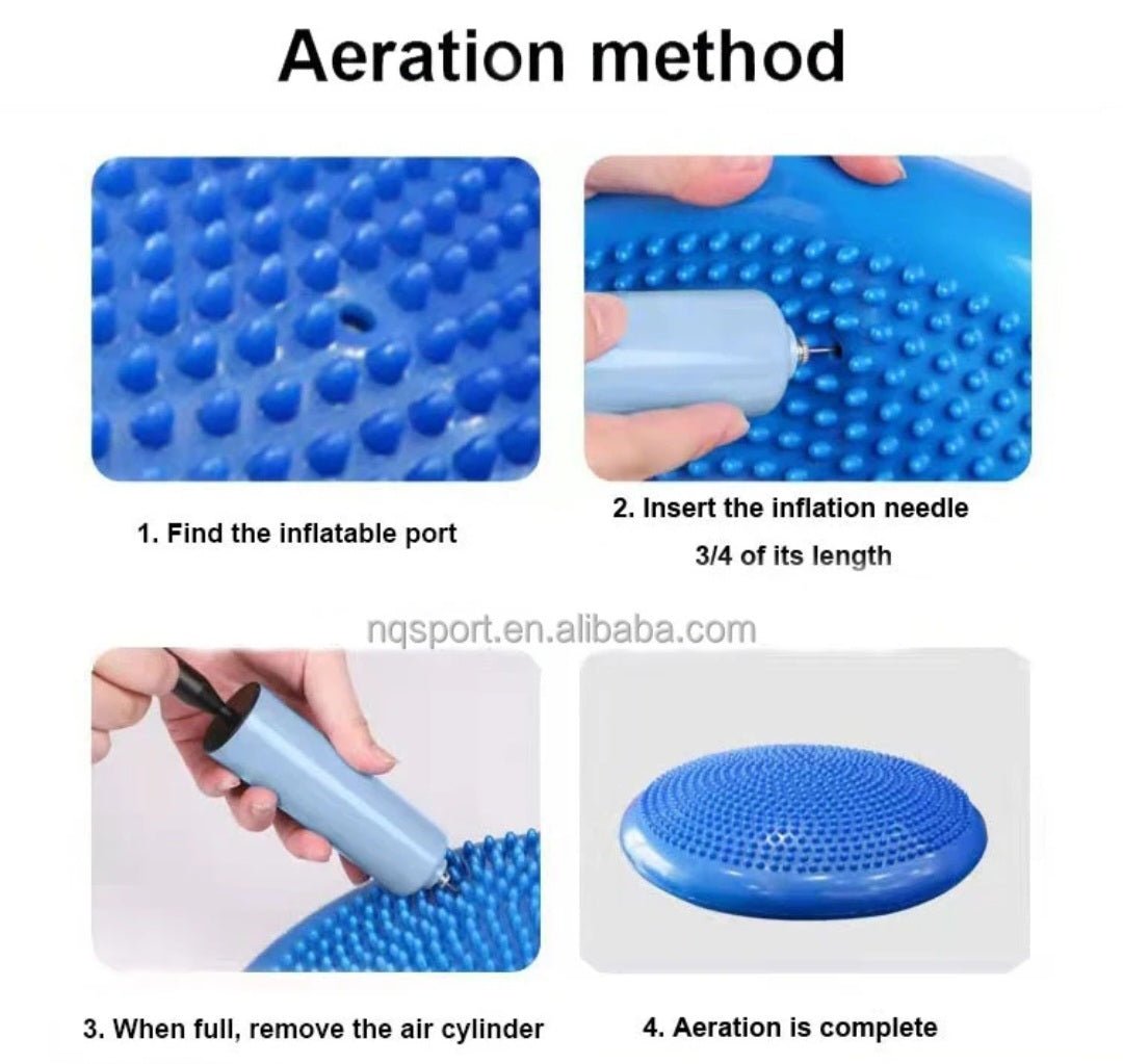 Inflatable balance disc with air pump - Otloubnow