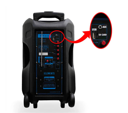 KB ELEMENTS Karaoke speaker - 2 wheels - 12" Subwoofer - Otloubnow