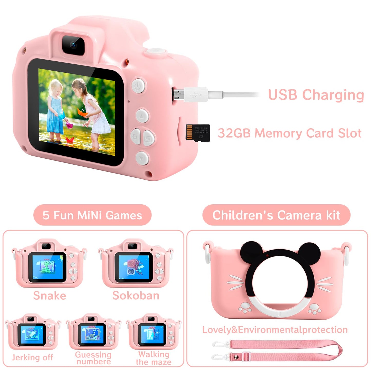 Kids camera - kitten design - Otloubnow