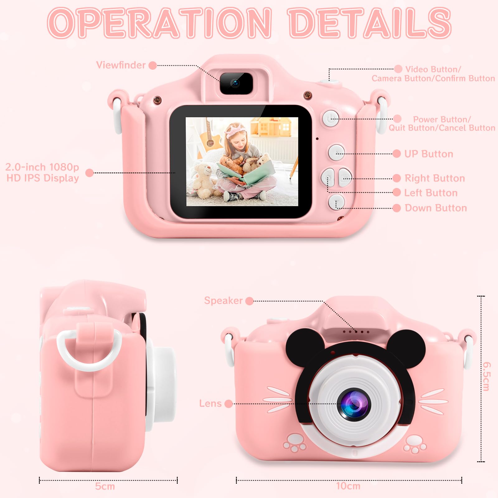 Kids camera - kitten design - Otloubnow