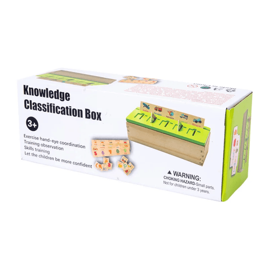 Knowledge classification box - wooden sorting game - Otloubnow