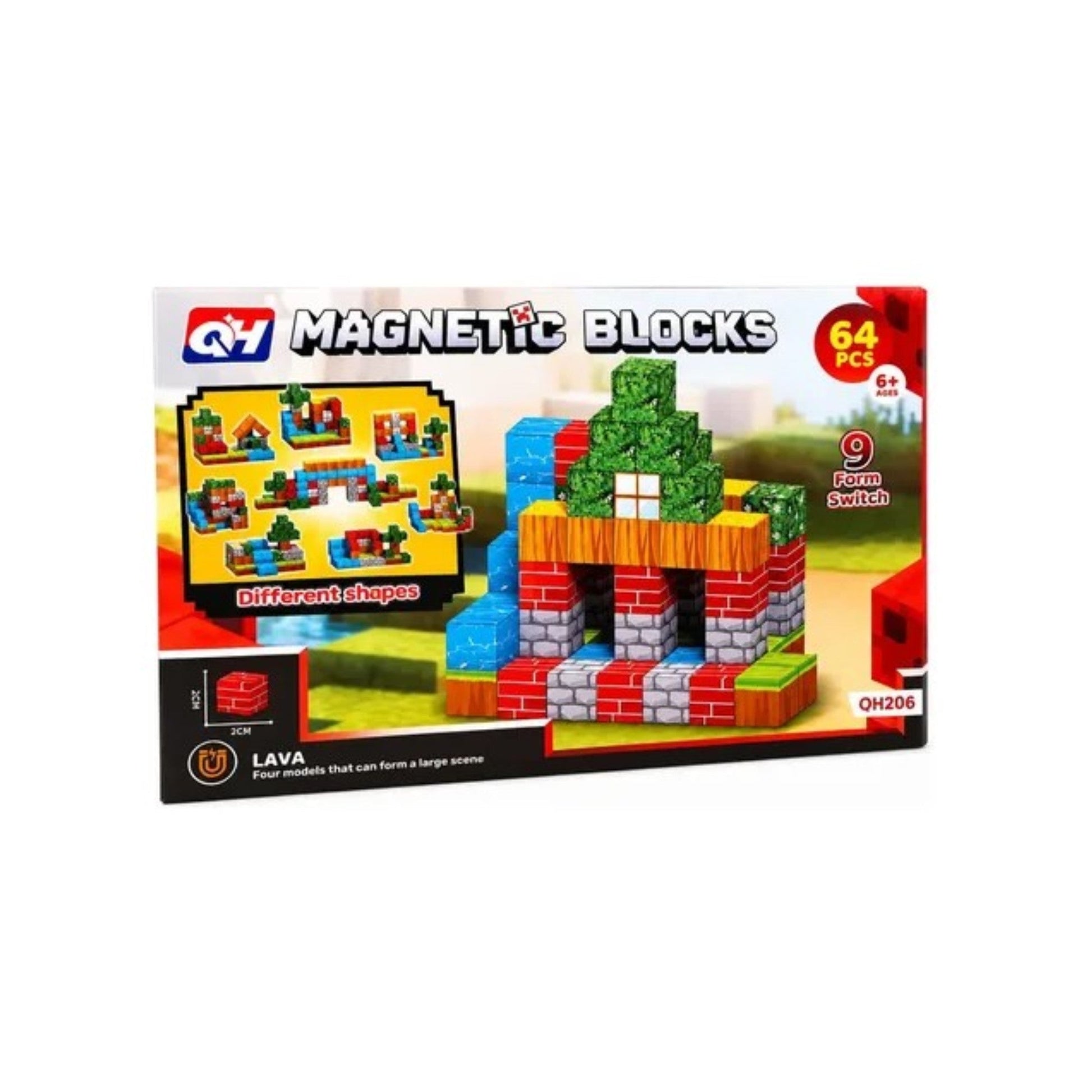 Magnetic blocks building set - 64 pcs - Otloubnow