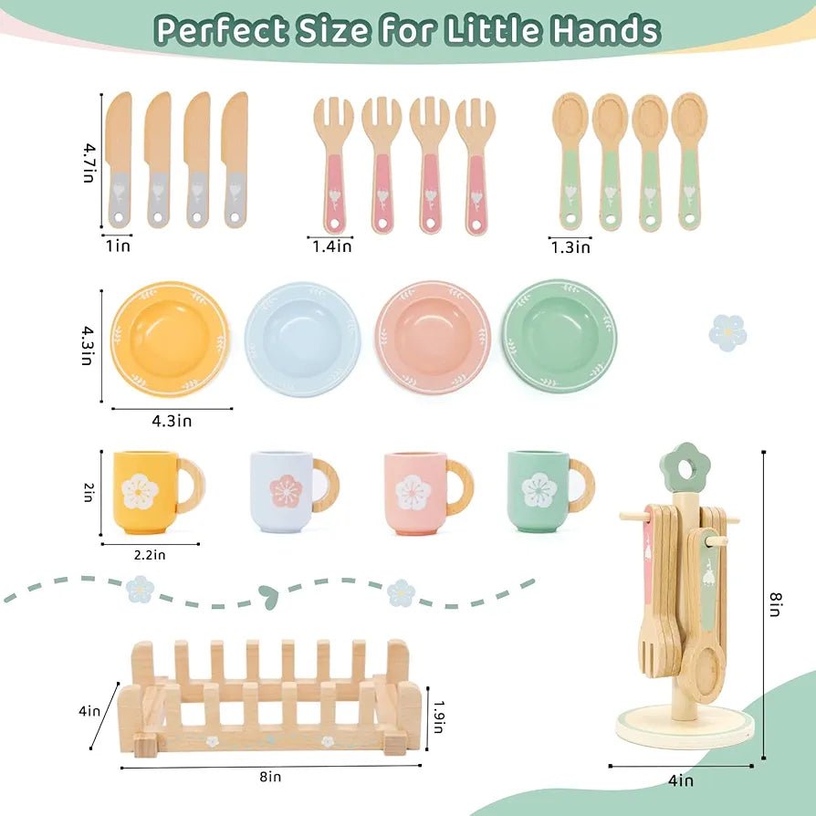 My little dinnerware wood set - Otloubnow
