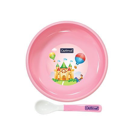 Non - Slip Feeding plate With Silicone Tip Spoon (4m+) - Otloubnow