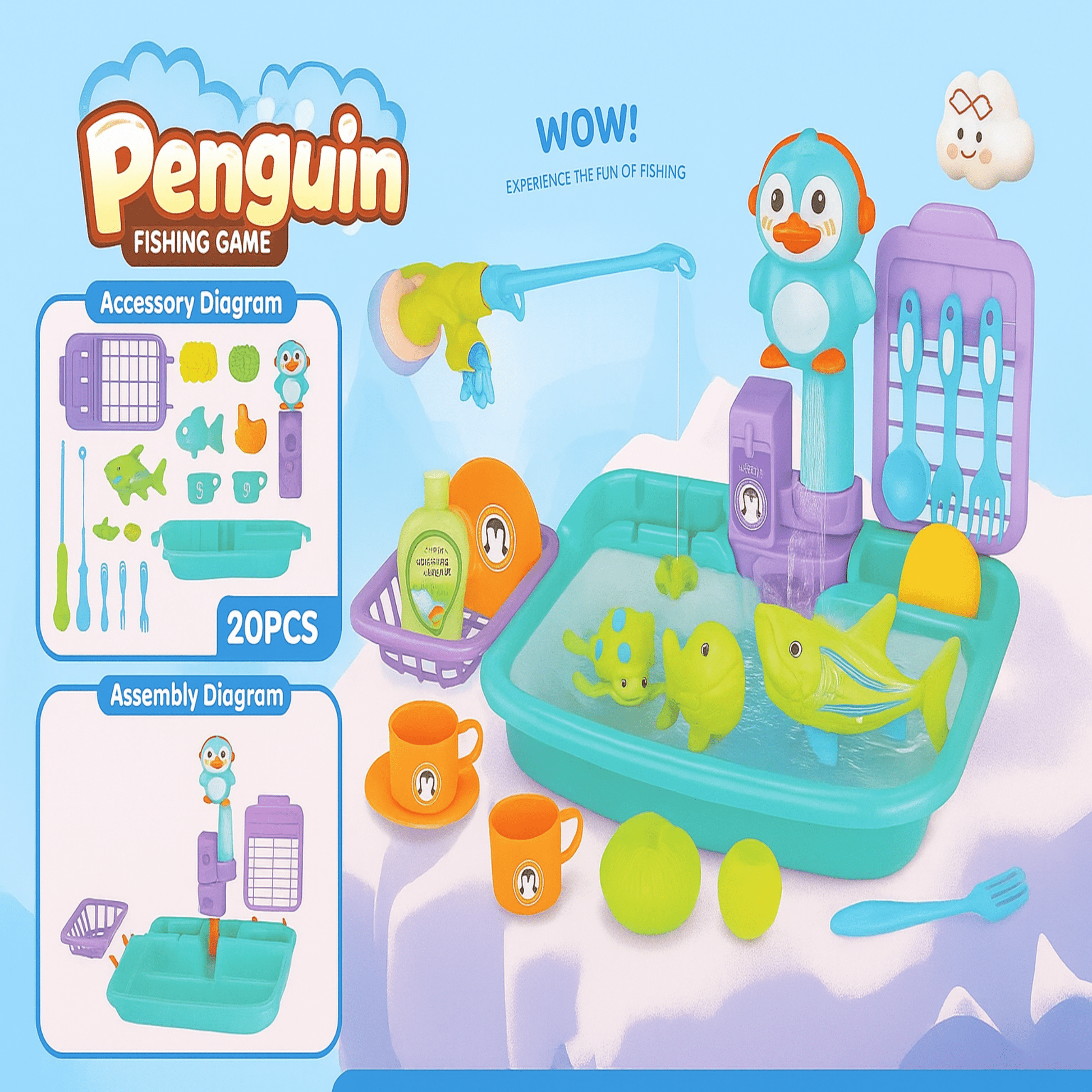 Penguin fishing game set - Otloubnow