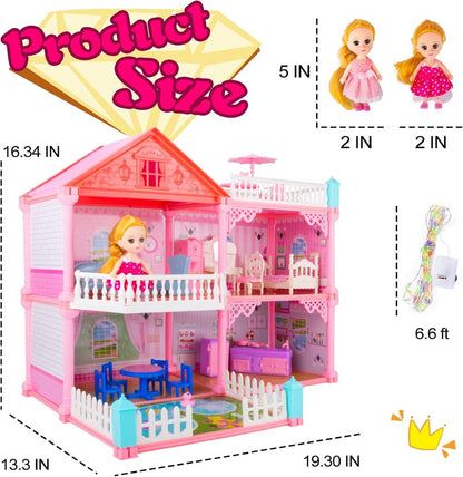 Plastic dollhouse with 1 doll - Otloubnow