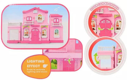 Plastic dollhouse with accessories - Otloubnow