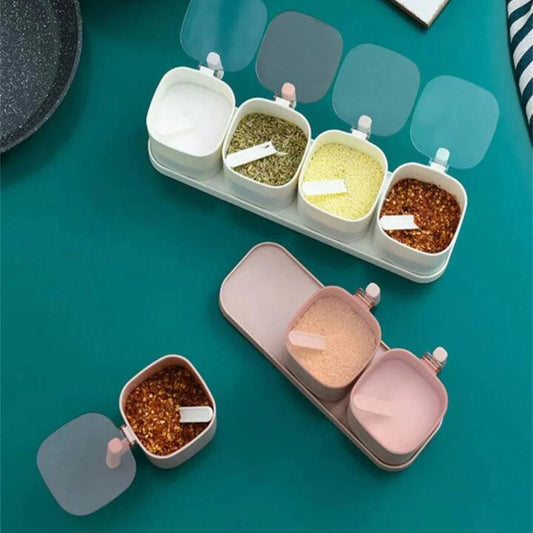 Plastic spices jars with base - Otloubnow