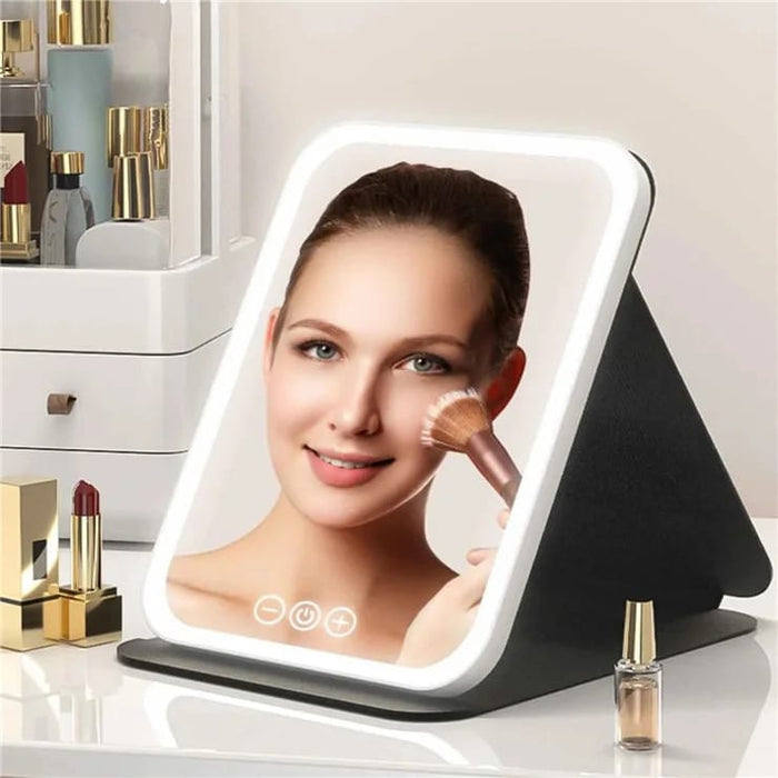 Portable mirror with LED lights - Otloubnow