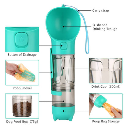 Portable Pet Feeder Bottle: 4 - in - 1 - Otloubnow