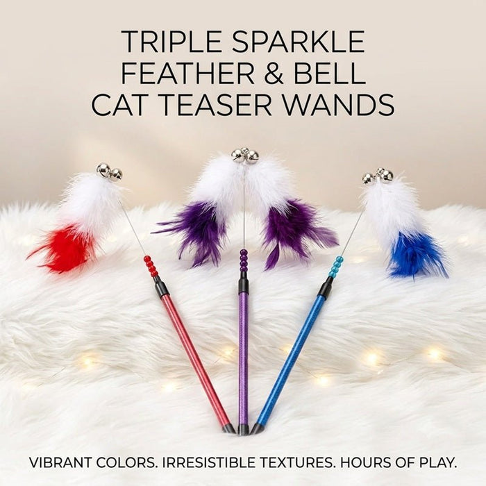 Premium Metallic Cat Teaser Wand – Interactive Play Toy - Otloubnow