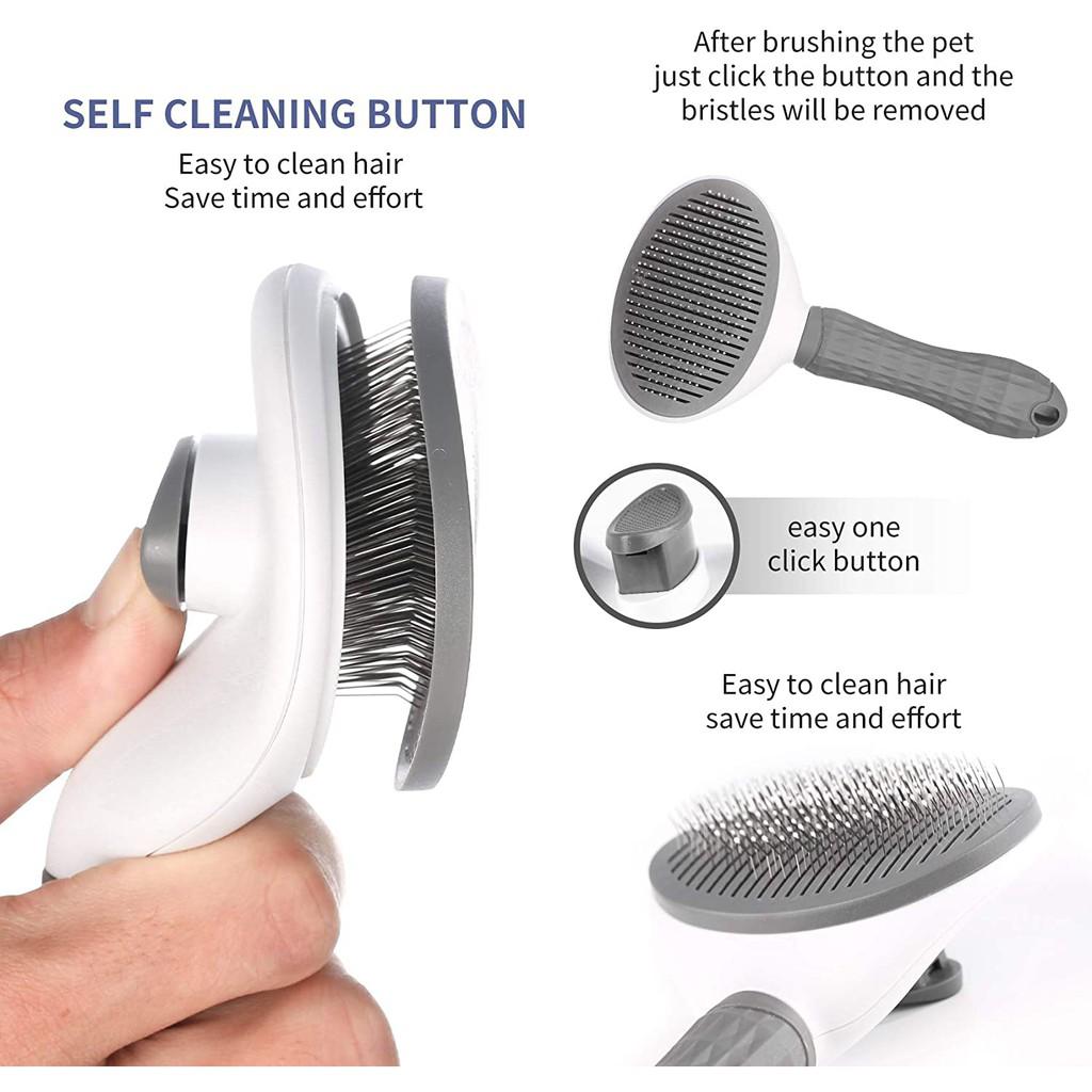Push button pet hair brush - Otloubnow