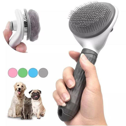 Push button pet hair brush - Otloubnow
