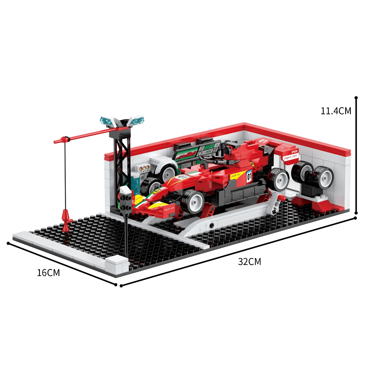 Racing car garage blocks set - Otloubnow