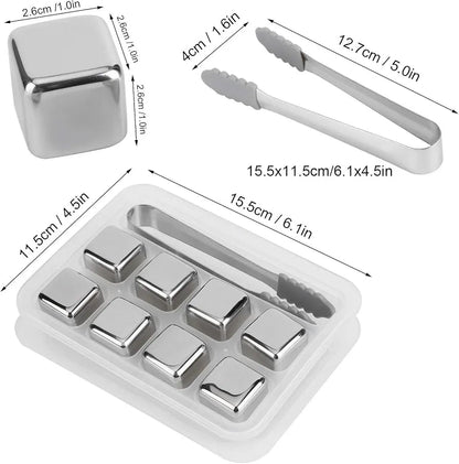 Reusable stainless steel ice cubes set - Otloubnow