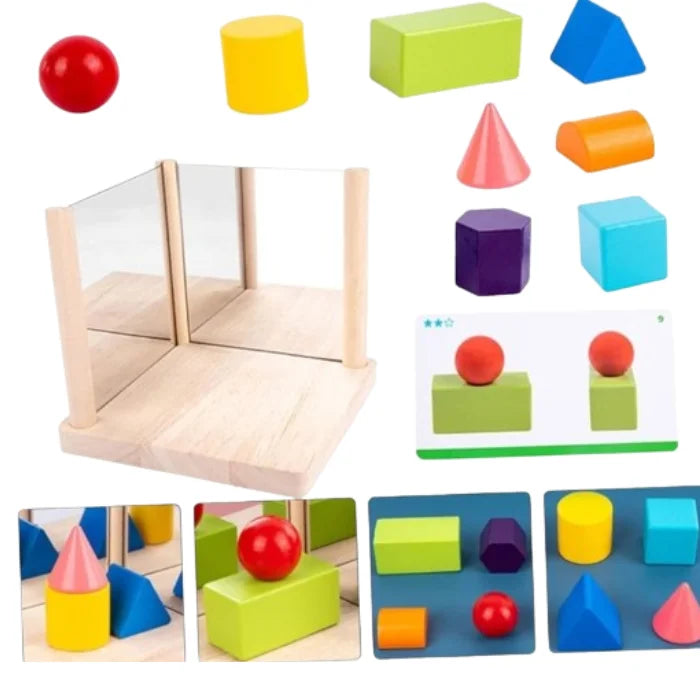 Mirror shape block educational game