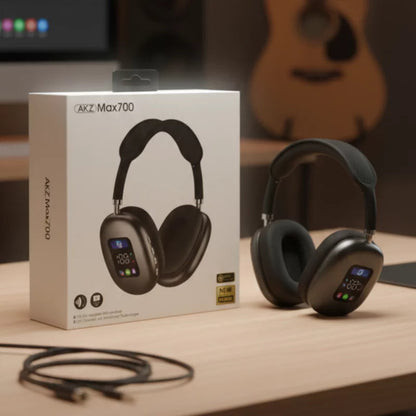 Headphones with digital display