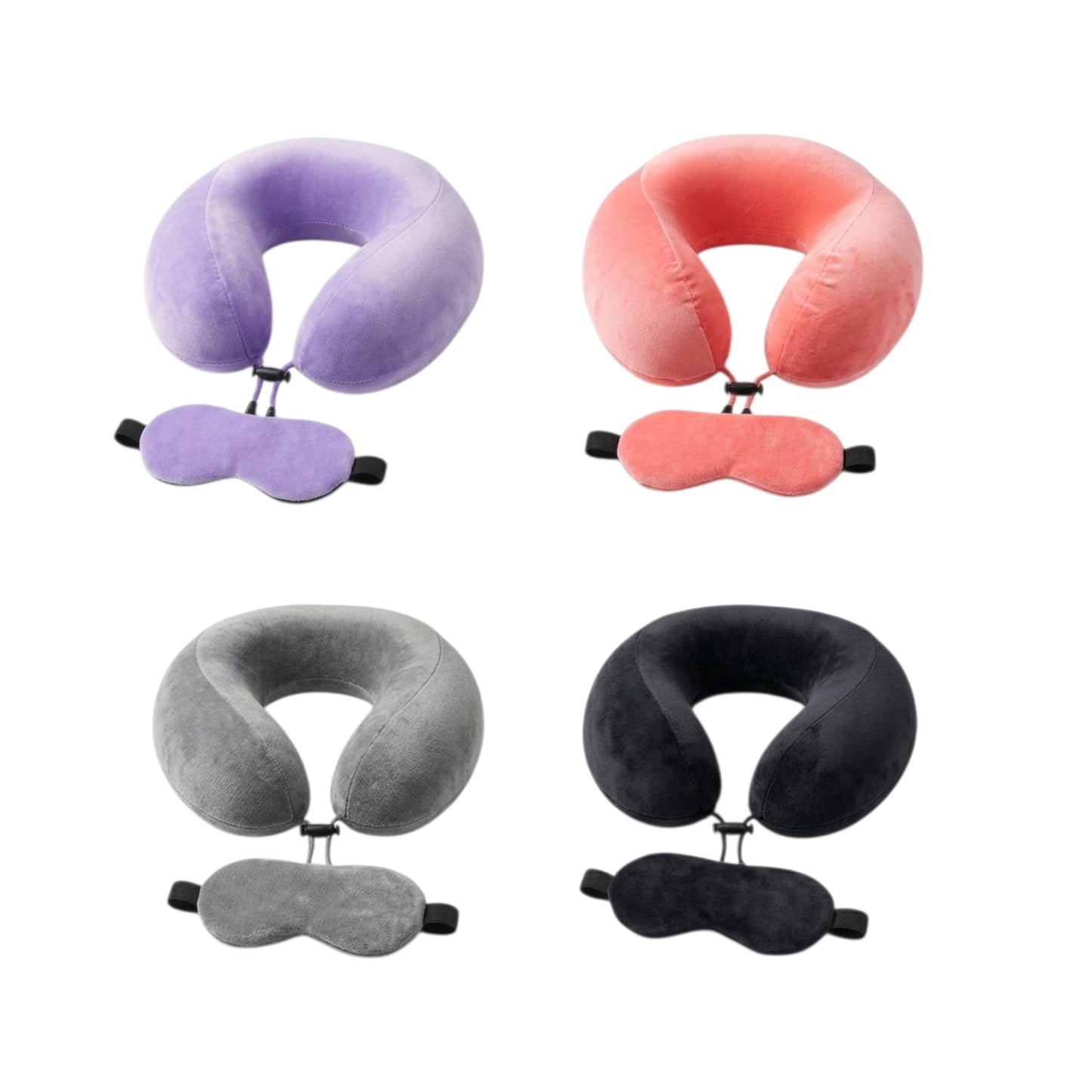 Neck pillow with eye mask