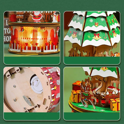 Christmas tree music box and 3D puzzle