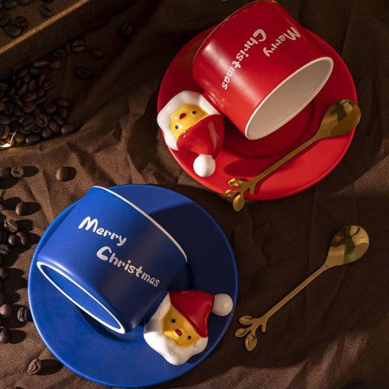 Christmas mug with Santa handle